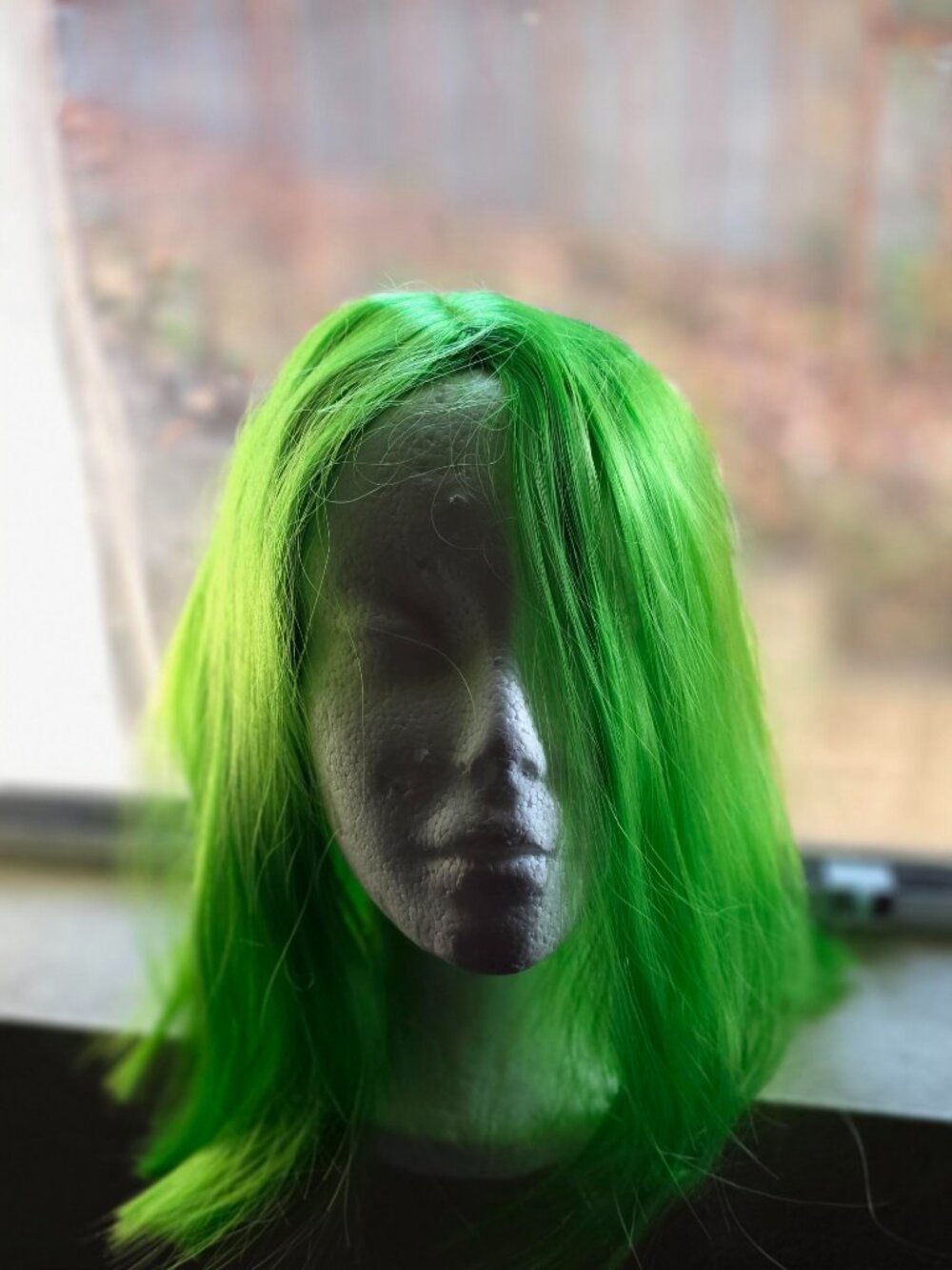 Bright Green Straight Synthetic Wig | Bold Color